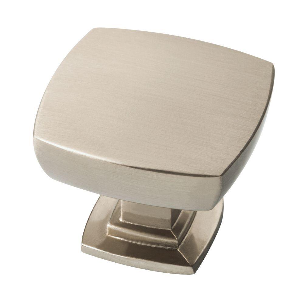 Liberty Webber 1 3 8 In 35 Mm Satin Nickel Square Cabinet Knob 6 Pack