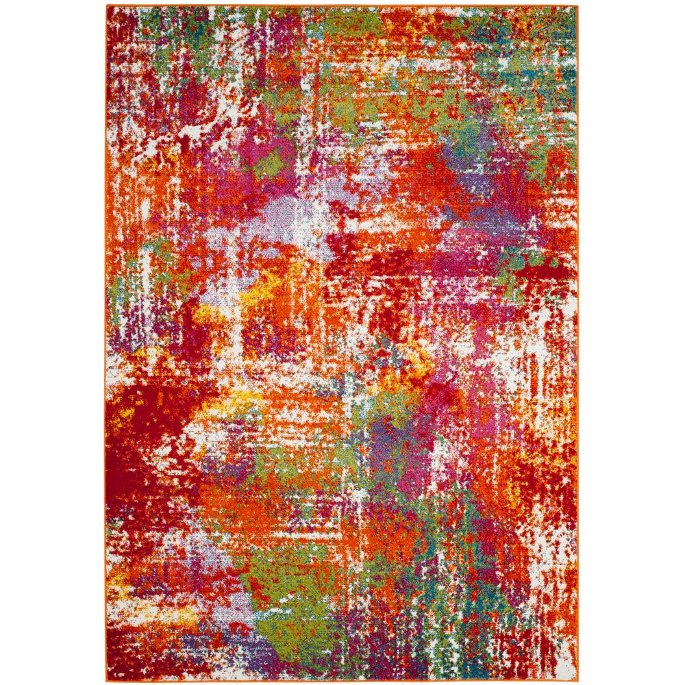 Safavieh Watercolor Orange Green 7 Ft X 9 Area Rug Wtc695d 6 Safavieh Watercolor Orange Green 7 Ft X 9 Area Rug