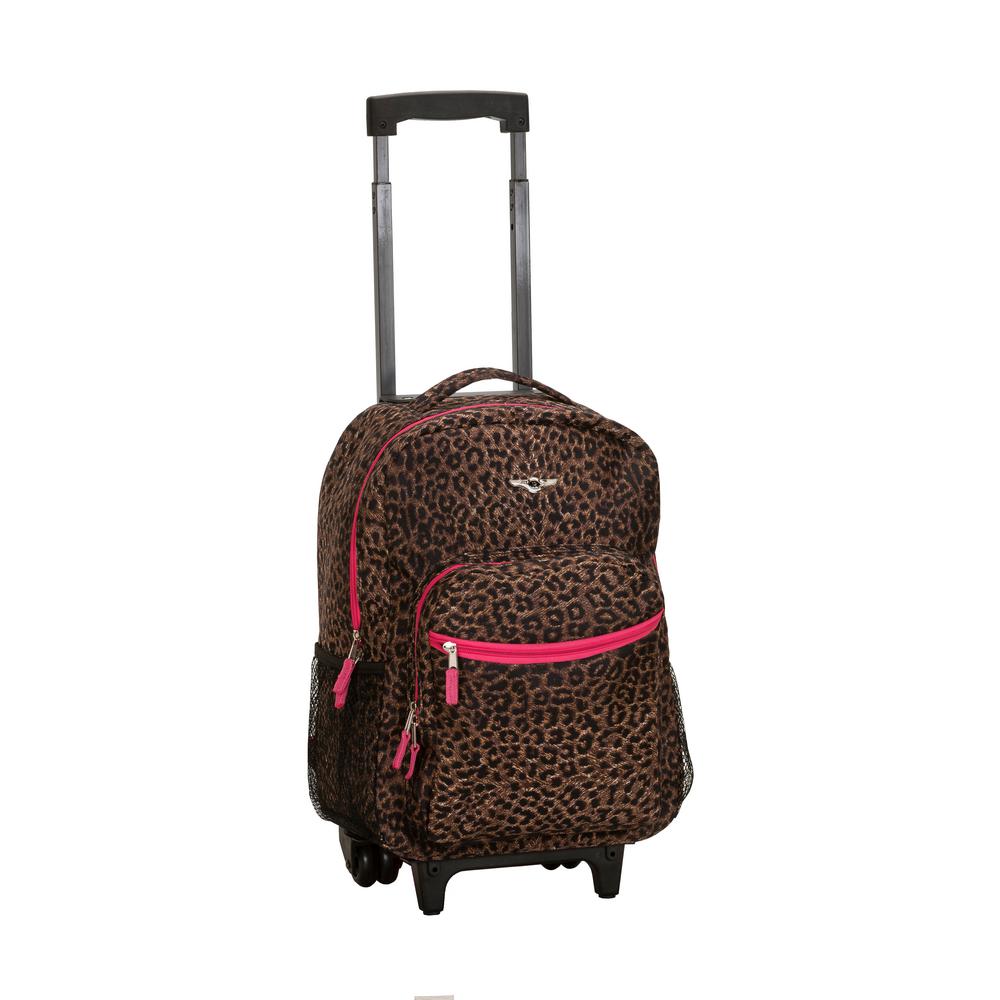 Rockland Roadster 17 in. Rolling Backpack, Pinkleopard was $80.0 now $27.2 (66.0% off)