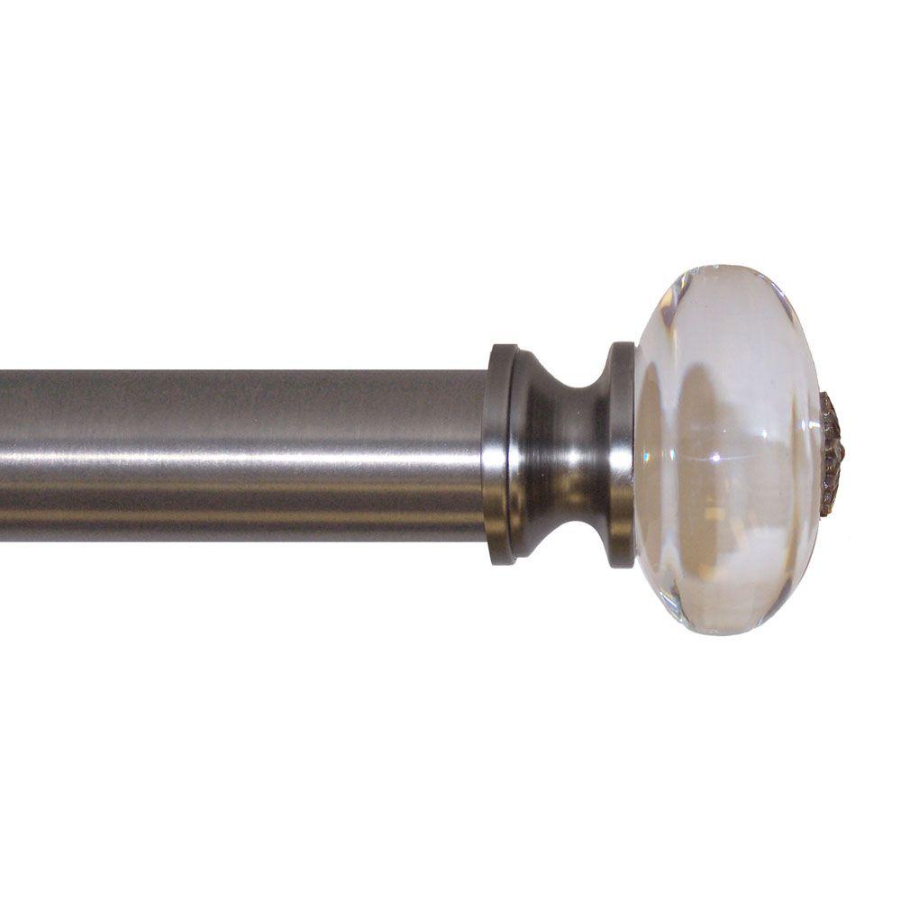 Classic Home Clear Glass 28 48 In Telescoping 1 1 4 In Single