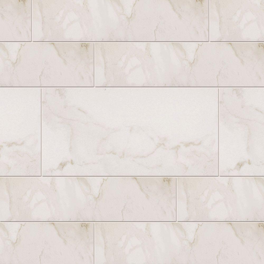 Marazzi VitaElegante Bianco 6 in. x 24 in. Porcelain Floor and Wall