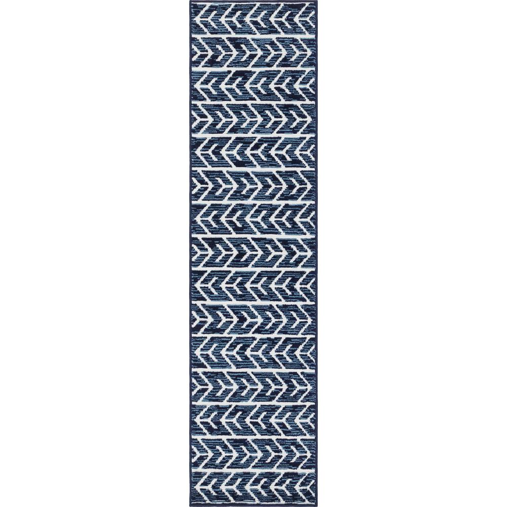 Runner Blue Herringbone Outdoor Rugs Rugs The Home Depot