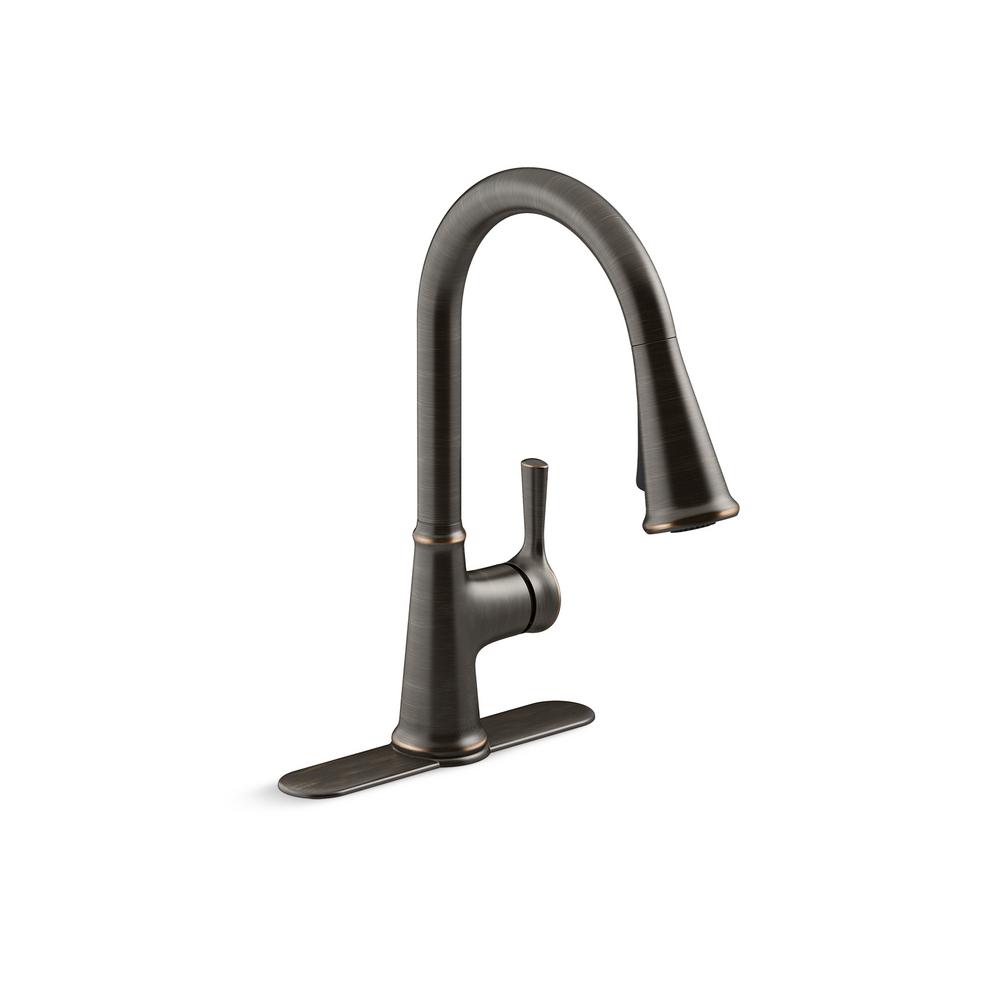 KOHLER Rubicon Single-Handle Pull-Down Sprayer Kitchen Faucet in