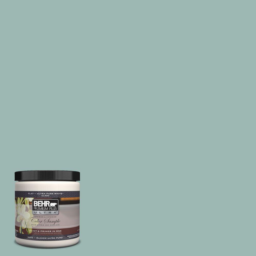 Behr Premium Plus Ultra 8 Oz Ul220 5 Opal Silk Matte Interior Ul220 5 Opal Silk Matte Interior Exterior Paint And Primer In One Sample