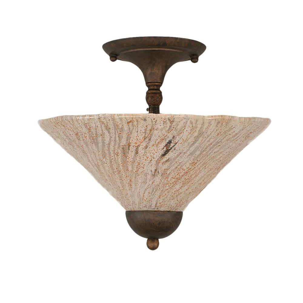 Hampton Bay 2 Light Caffe Patina Flush Mount Ceiling Fixture Hampton Bay 2 Light Caffe Patina Flush Mount Ceiling Fixture