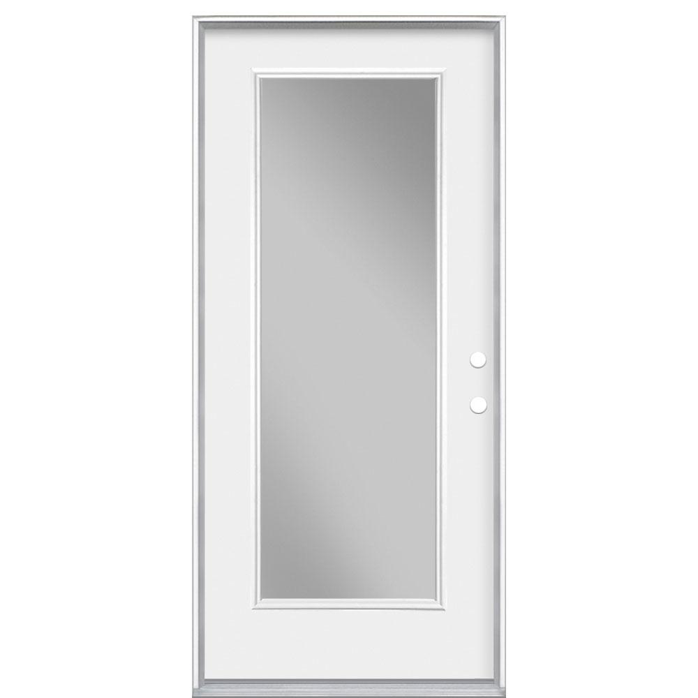 Masonite 36 In X 80 In Premium Full Lite Left Hand Inswing