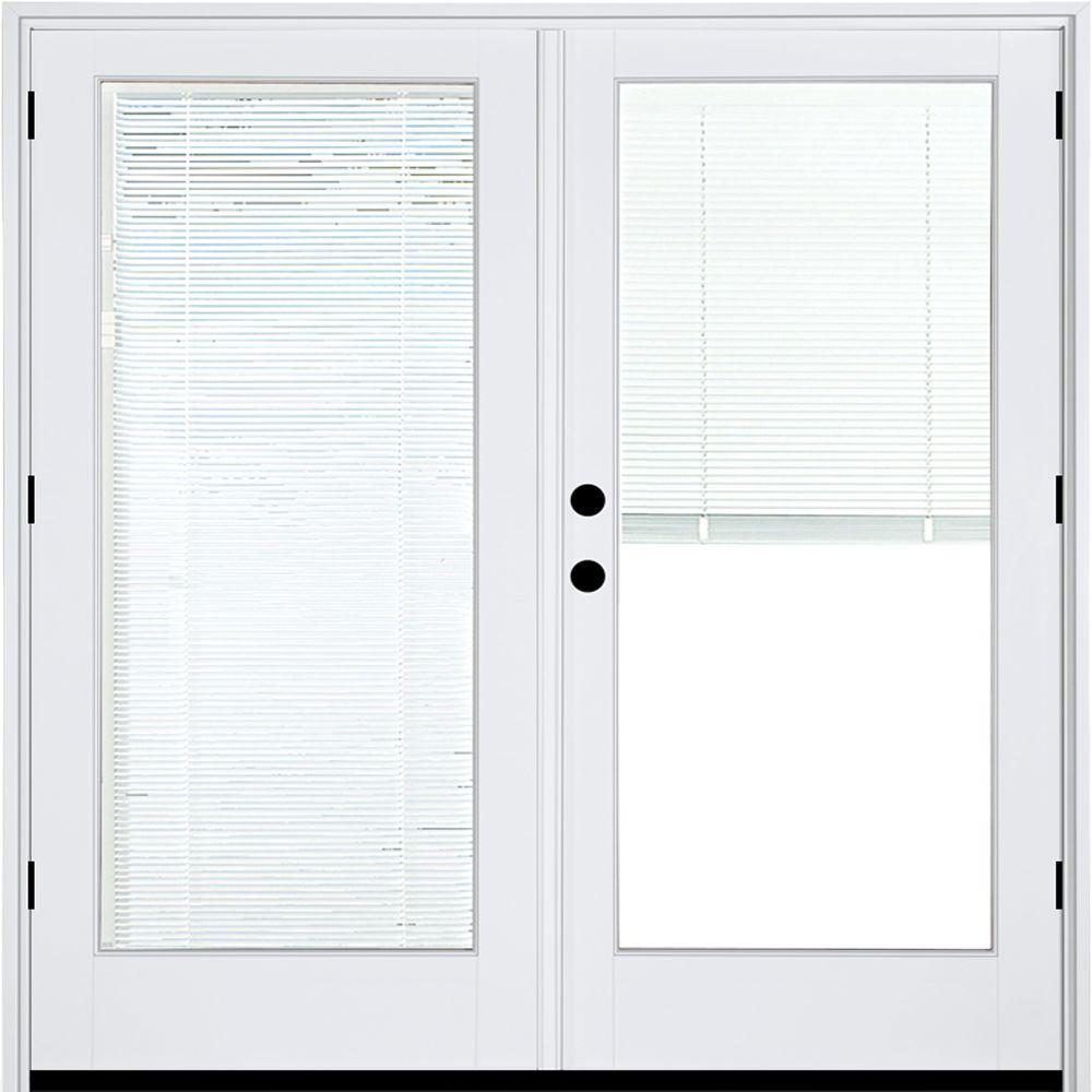 MP Doors 60 in. x 80 in. Fiberglass Smooth White Right-Hand Outswing ...