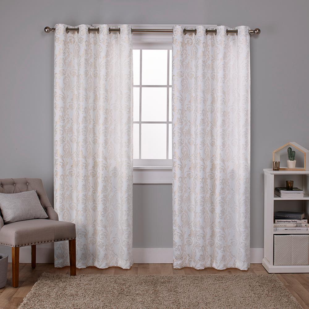 Watford 52 in. W x 108 in. L Woven Blackout Grommet Top Curtain Panel