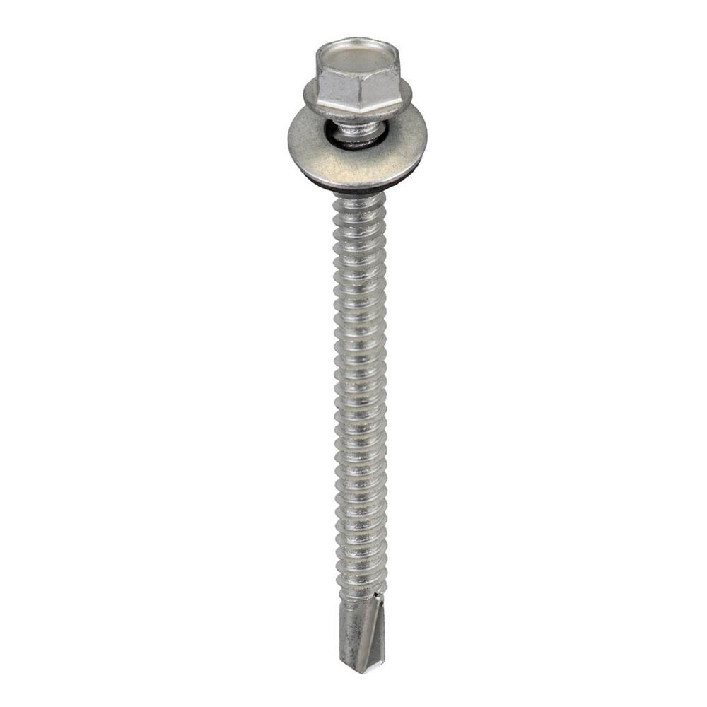 Everbilt 10 x 3 in. White HexHead Sheet Metal Window Framework Screw