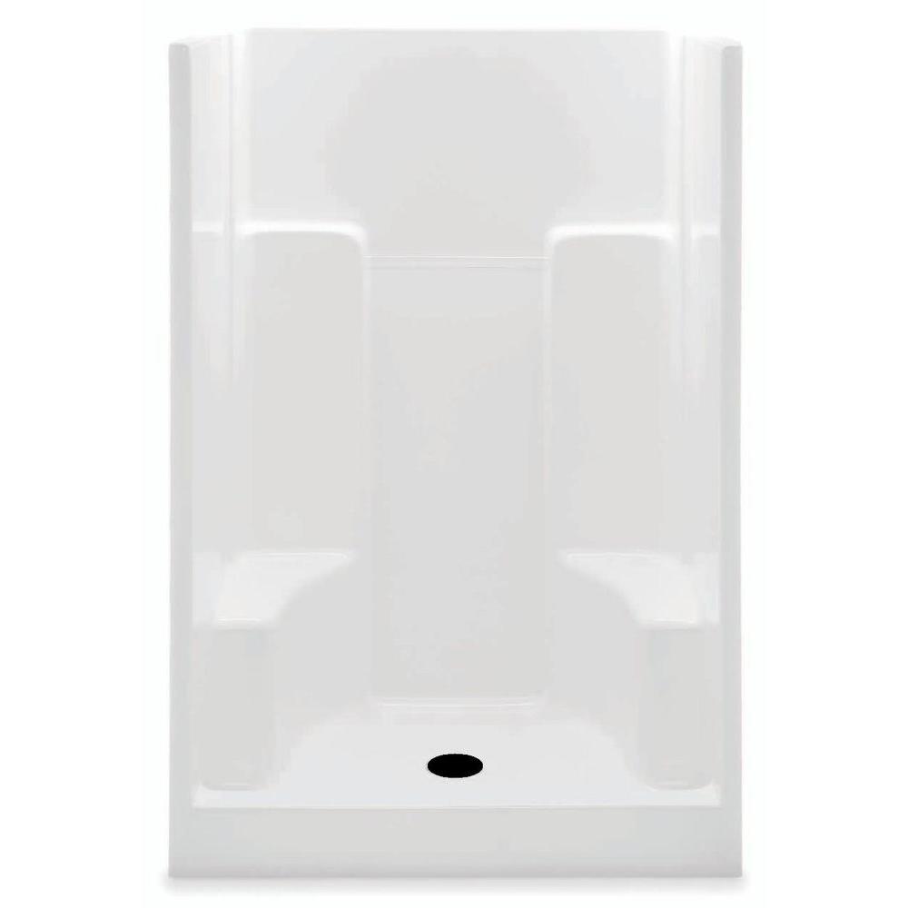 Aquatic 48 in. x 35 in. x 72 in. Gelcoat Shower Stall in White-1483SGPC