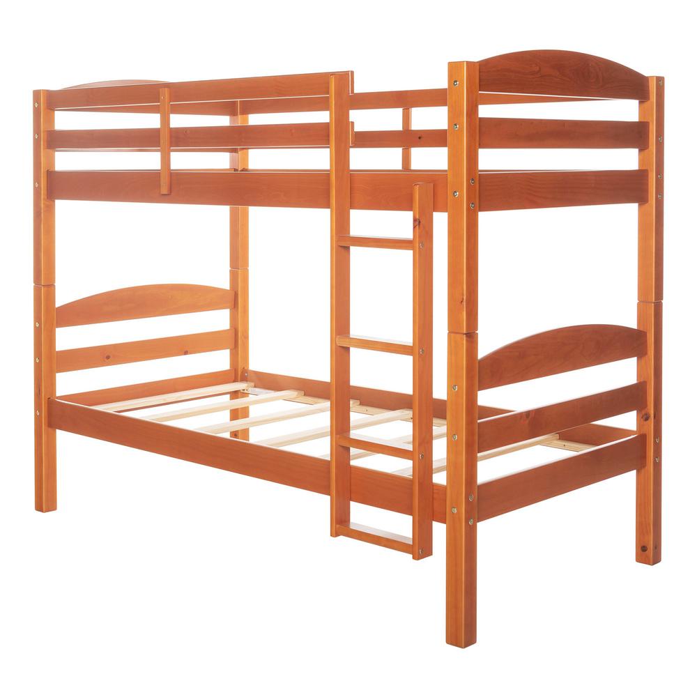 Walker Edison Furniture Company Ina Twin Over Honey Wood Walker Edison Furniture Company Ina Twin Over Honey Wood Bunk Bed Hdwstothy The Home Depot