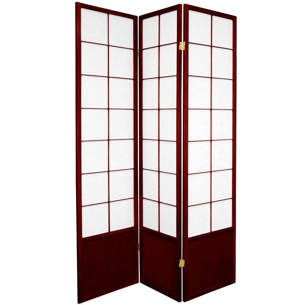 Oriental Furniture 6 ft. Black 3-Panel Room Divider-BEAD-BLK-3P - The ...