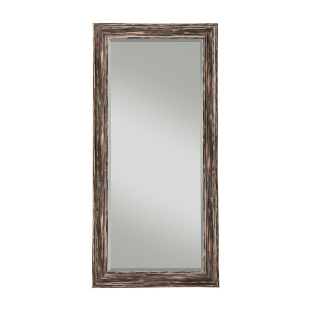 Beveled Glass Floor Mirrors The Home Depot Farmhouse Antique Black Full Length Leaner Mirror