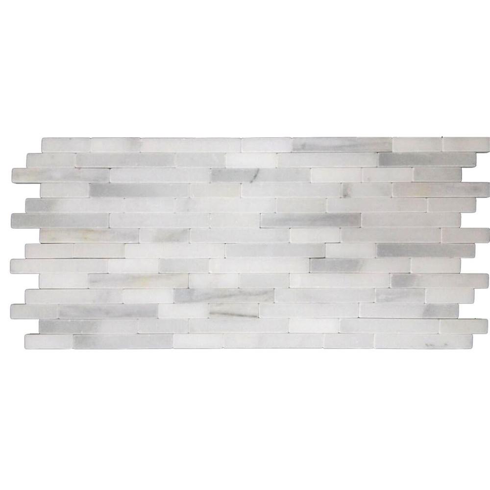 MS International Greecian White Veneer 8 in. x 18 in. x 10 mm Tumbled
