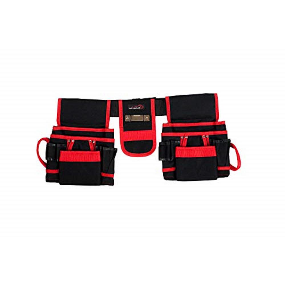 Safe Handler 12Pocket Belt Professional Tool Pouch in Black/RedBLSH