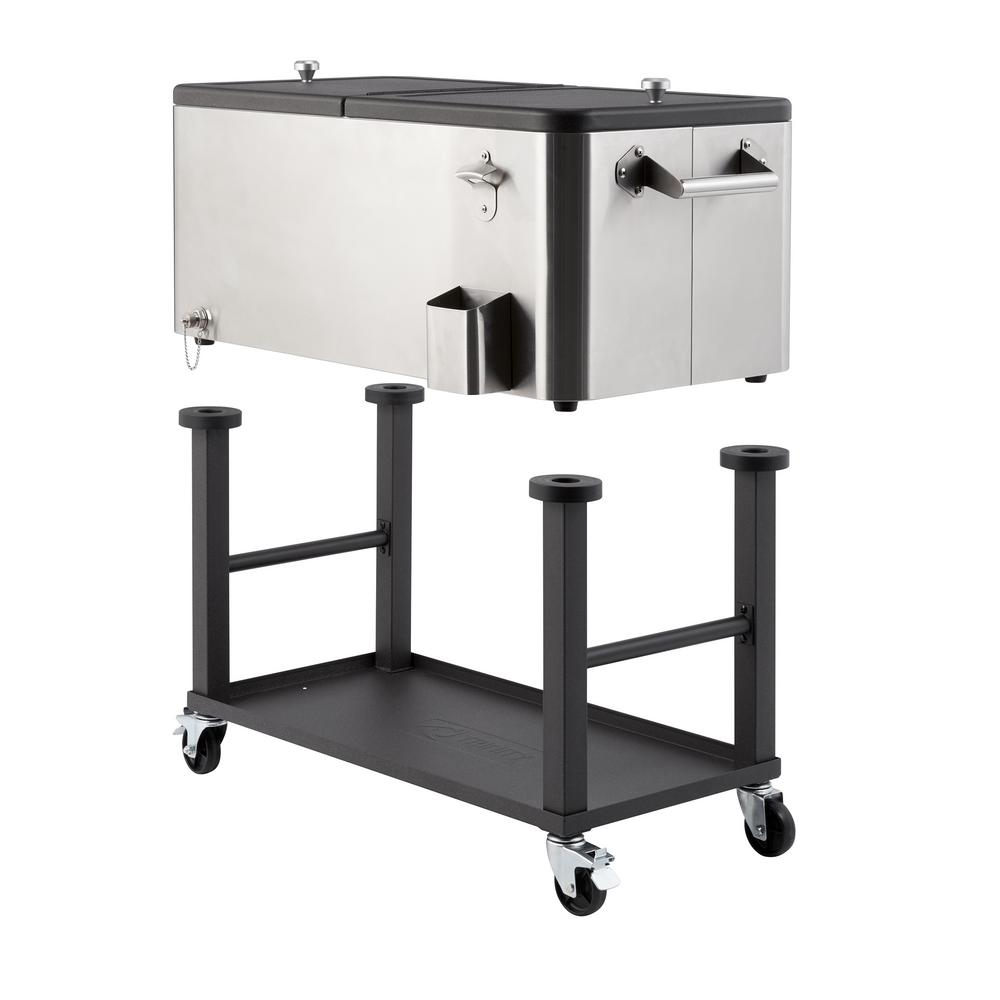 stainless steel cooler on wheels