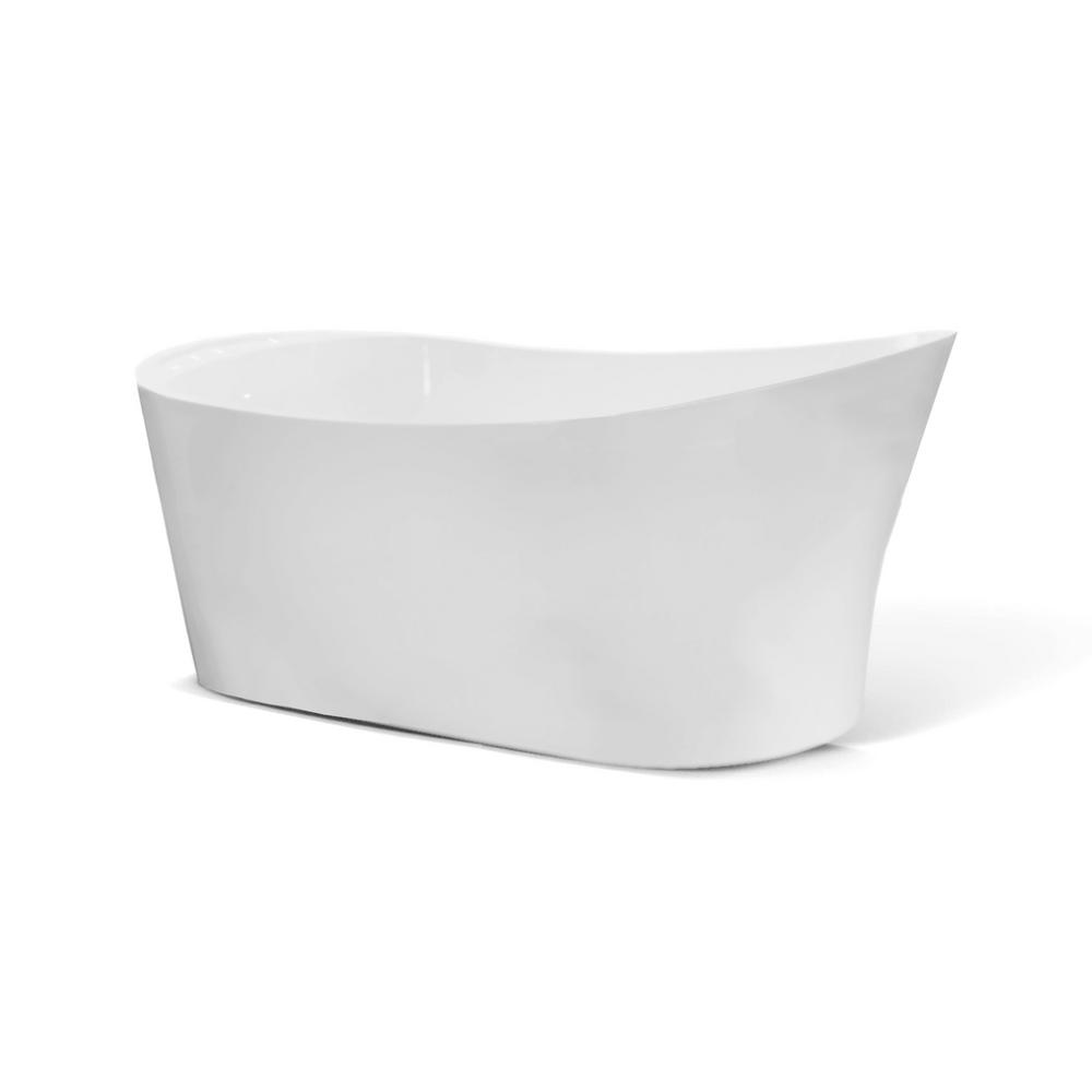 jade bath 5 ft manchester white acrylic seamless freestanding bathtub