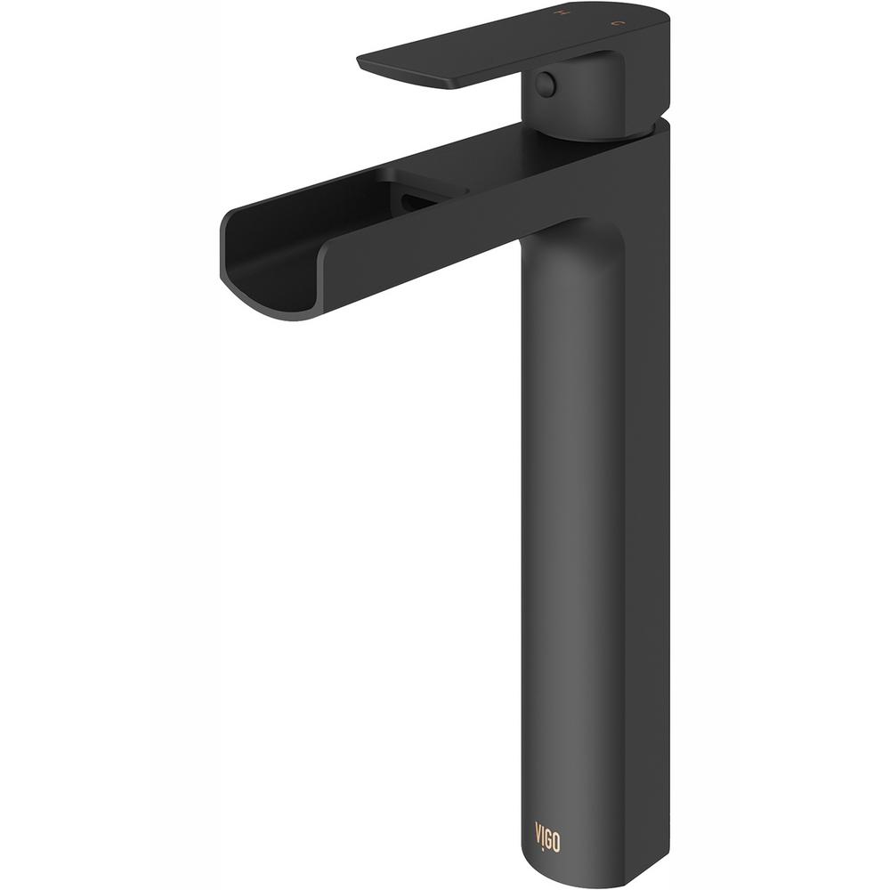 Vigo Amada Single Hole Single Handle Vessel Bathroom Faucet In