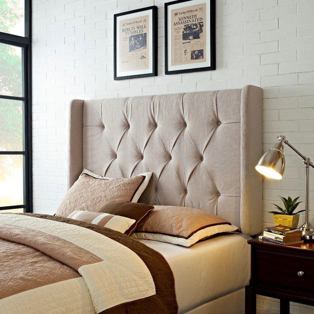 Tan Full Queen Headboard