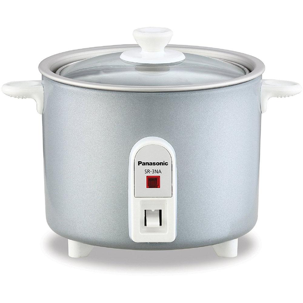 1.5 Cup Mini Silver Rice Cooker with Non-Stick Interior 1.5 Cup Mini Silver Rice Cooker with Non-Stick Interior