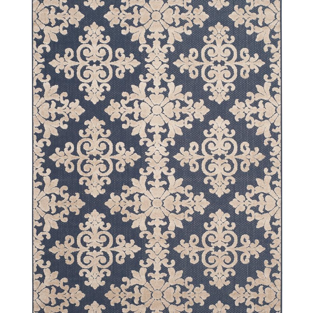 Safavieh Cottage Navy/Cream 7 ft. x 10 ft. Indoor/Outdoor Area RugCOT906A6 The Home Depot