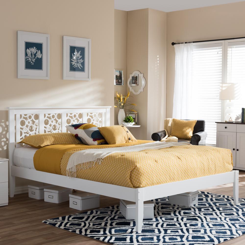 Baxton Studio Celine White Queen Platform Bed 28862 6921 Hd The Baxton Studio Celine White Queen Platform Bed