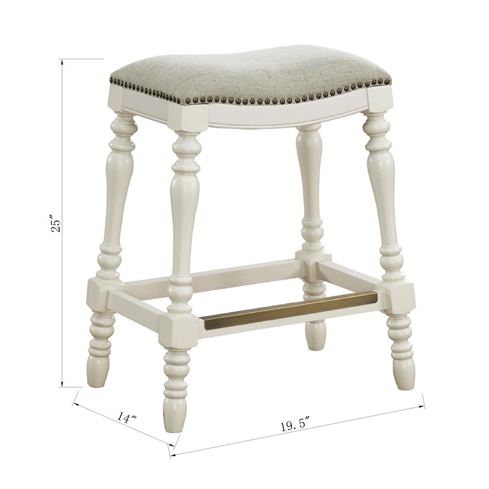 Hampton 25 In White Saddle Seat Counter Stool 3202 025t Hampton 25 In White Saddle Seat Counter Stool 3202 025t