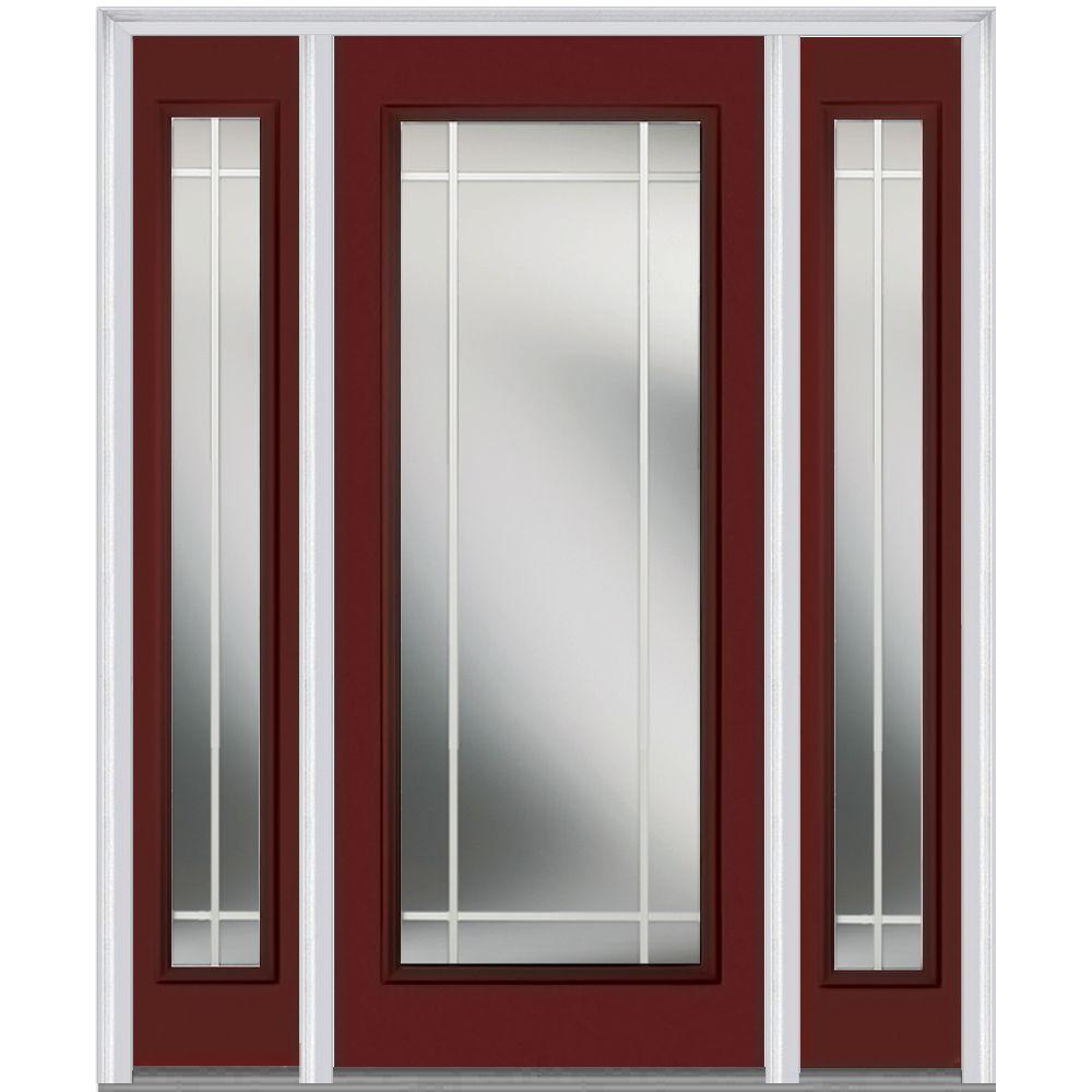 MMI Door 64 In. X 80 In. Internal Grilles Left-Hand Inswing Full Lite ...