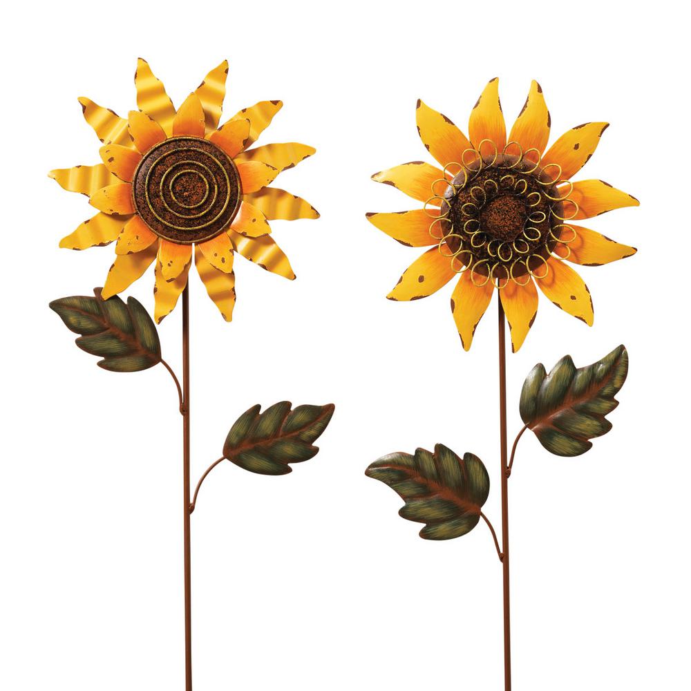 Gerson 30 in. H Sunflower Yard Stakes (Set of 2)-2185410EC ... Gerson 30 in H Sunflower Yard Stakes Set of 22185410EC