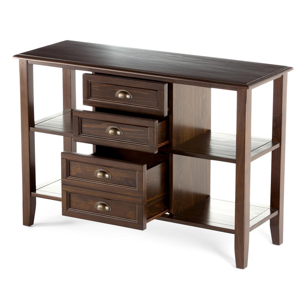 Simpli Home Burlington Solid Wood 44 In Wide Traditional Console