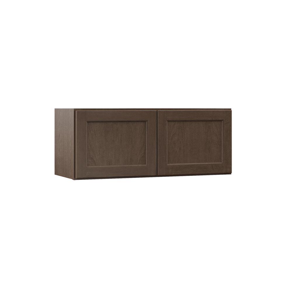 Reviews For Hampton Bay Shaker Assembled 30x15x12 In Wall Bridge Kitchen Cabinet In Brindle Kw3015 Bdl The Home Depot