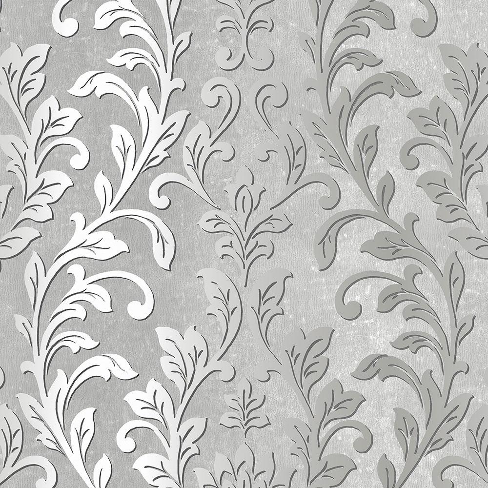 Silver Damask Wallpaper | Image Wallpaper Collections