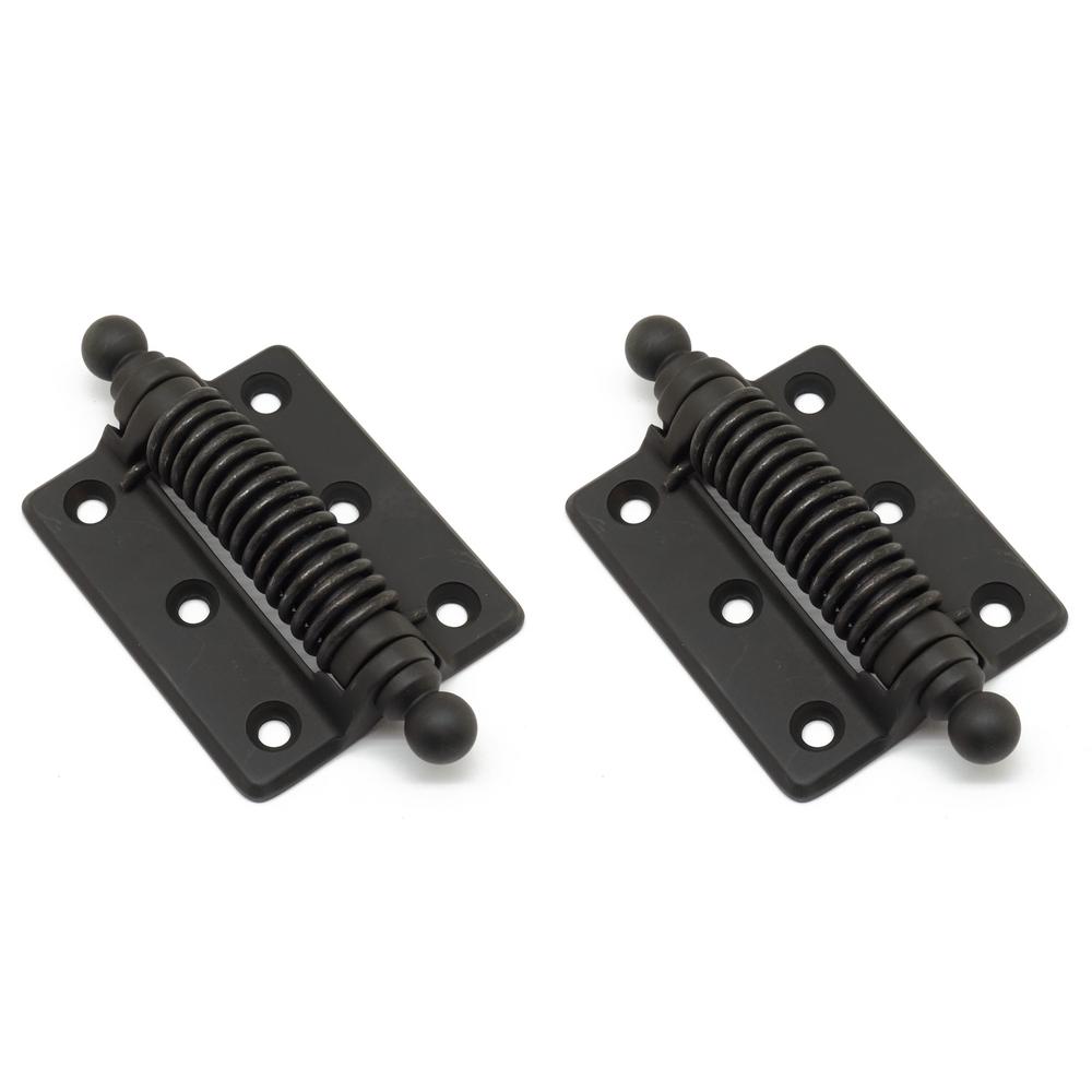 Everbilt 3 in. x 3 in. Oil-Rubbed Bronze Double-Action Spring Door ...