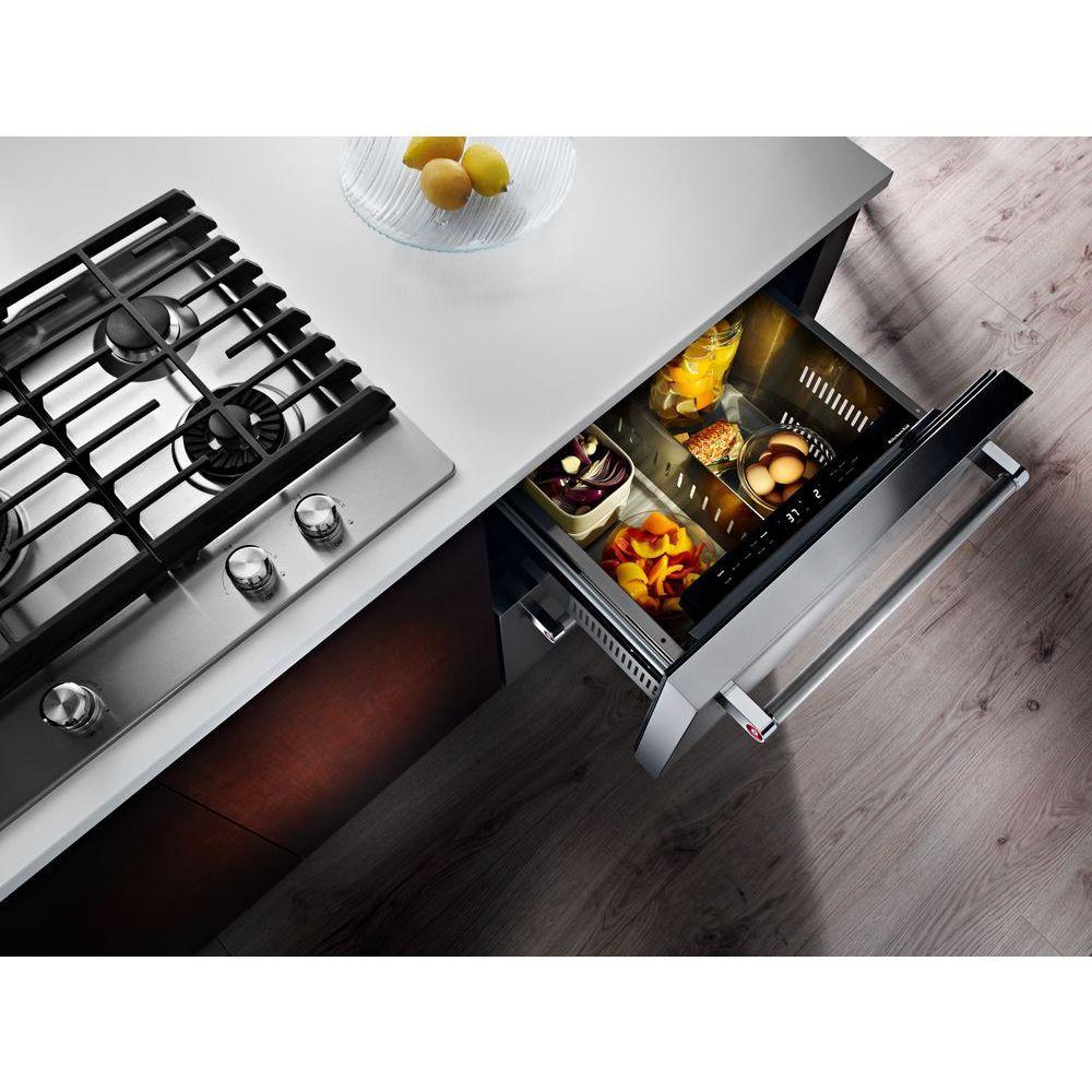 Kitchenaid 4 7 Cu Ft Double Drawer Refrigerator Freezer In
