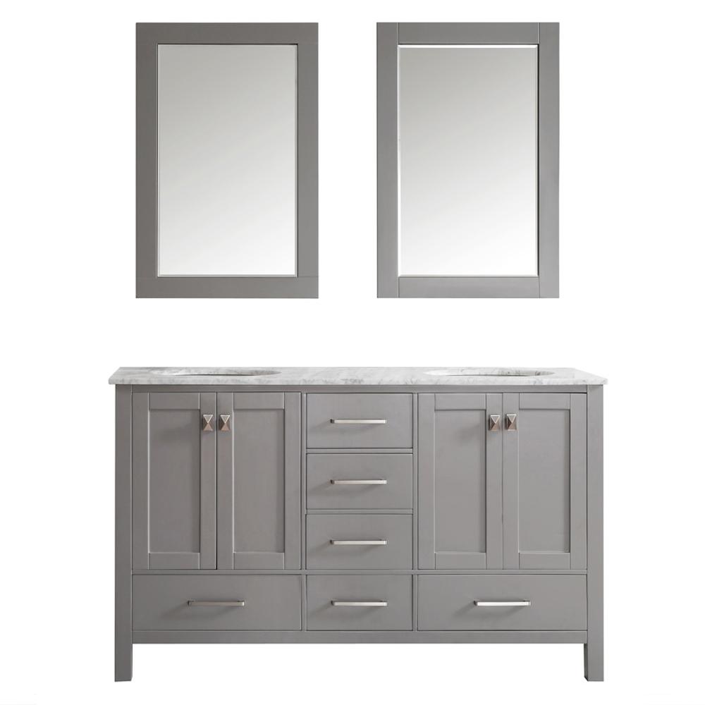 Vinnova Gela 60 In W X 22 D 35 H Vanity Grey With Vinnova Gela 60 In W X 22 D 35 H