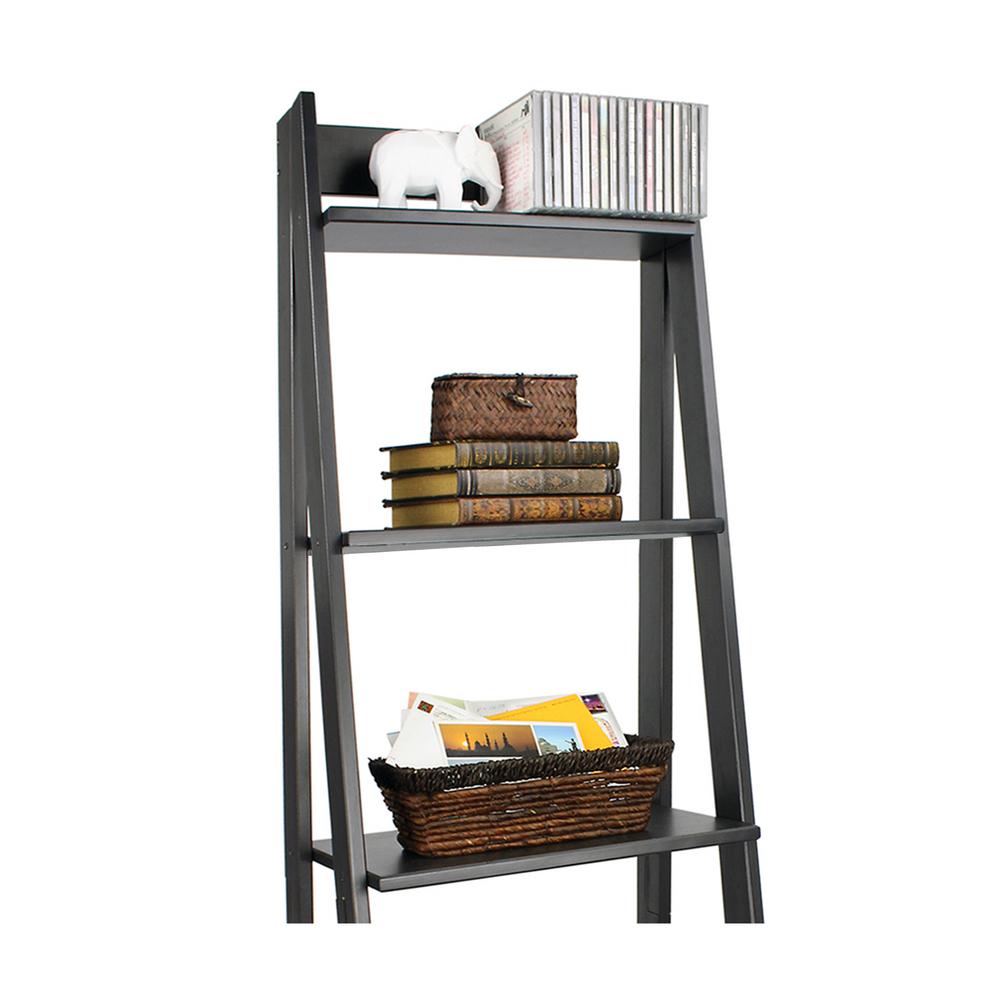 Adeptus Split 5 Shelf Ladder Unit Black 95078 The Home Depot