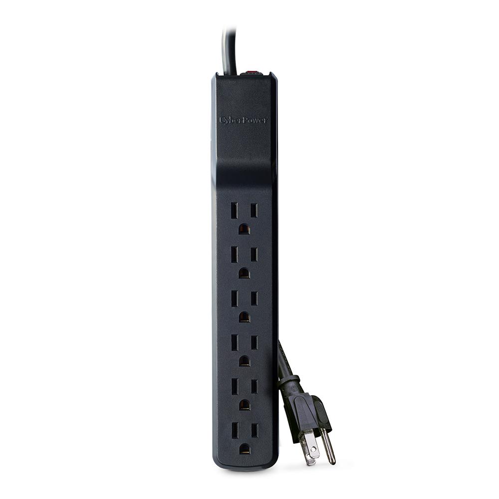 CyberPower 3 ft. 6-Outlet 600J Surge Protector-B603RC1 - The Home Depot