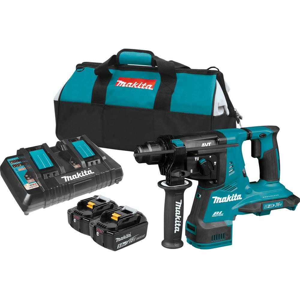 Makita Cordless Rotary Hammer Kit 18 Volt X2 Lithium Ion 36Volt 11/8