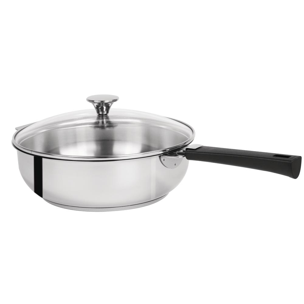 Tulipe 3 5 Qt Stainless Steel Sauté Pan With Glass Lid