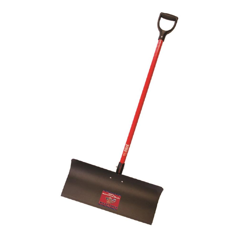 24 in. Steel Snow Pusher with Fiberglass D-Grip Handle