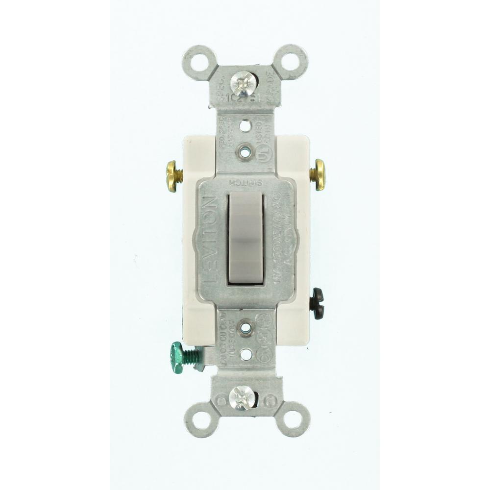 Leviton 15 Amp Commercial Grade Single Pole Toggle Switch