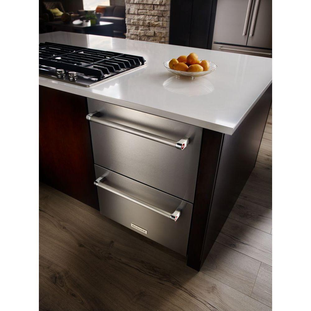 Kitchenaid 4 7 Cu Ft Double Drawer Refrigerator Freezer In