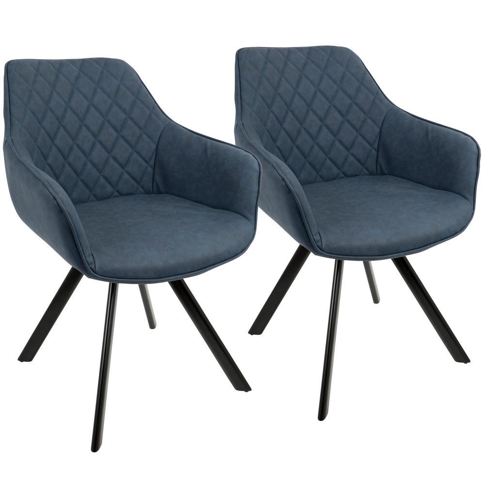 Faux Suede Dining Chairs Kitchen Room Furniture The Outlaw Blue Dining Accent Chair Set Of 2