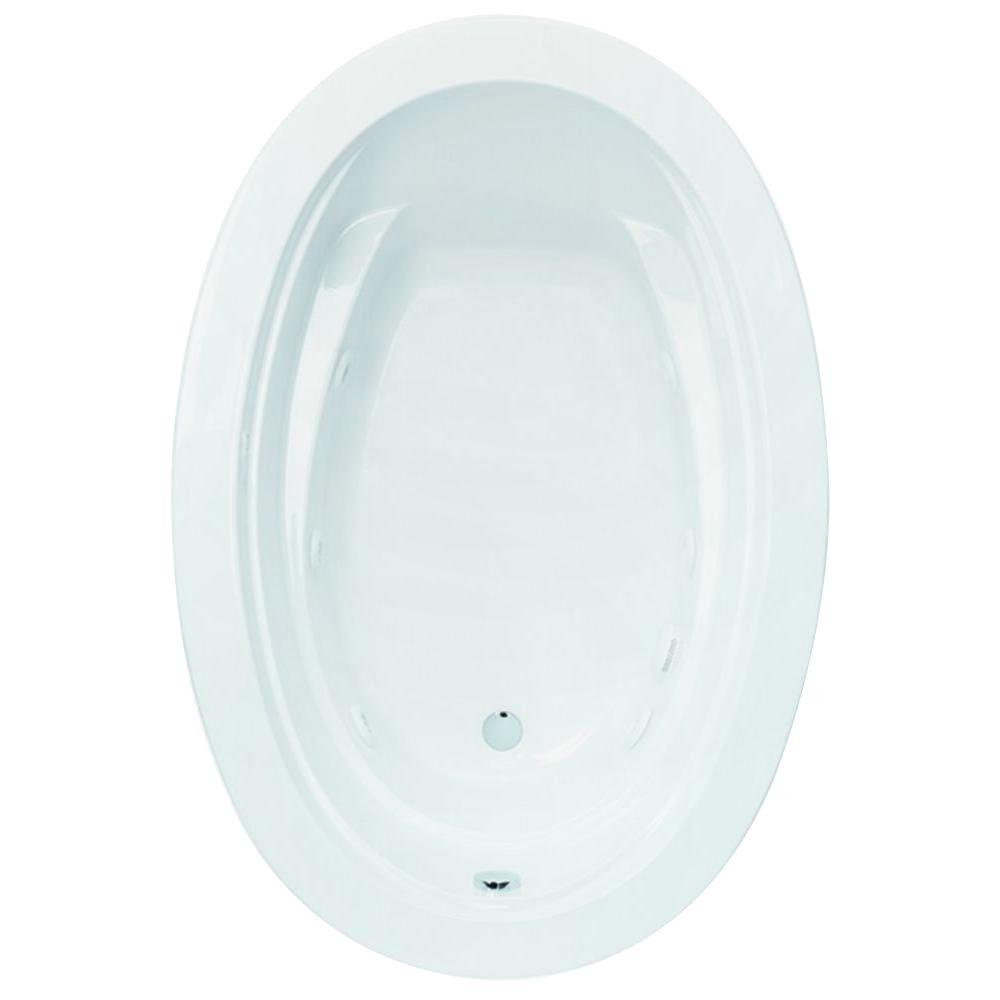 Aquatic Belmont I 60 in. Acrylic Reversible Drain Oval DropIn