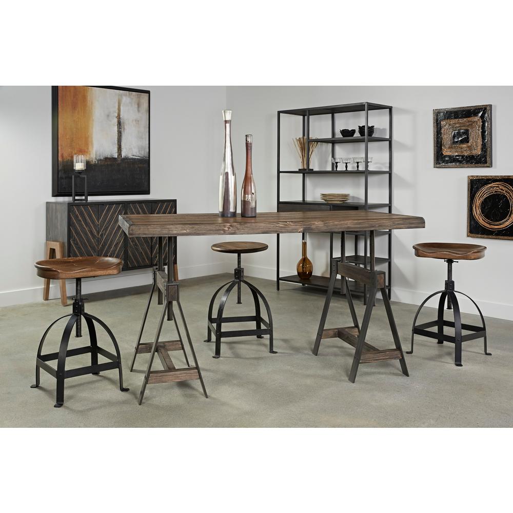 Coast To Coast Imports Camden Distressed Brown Adjustable Dining