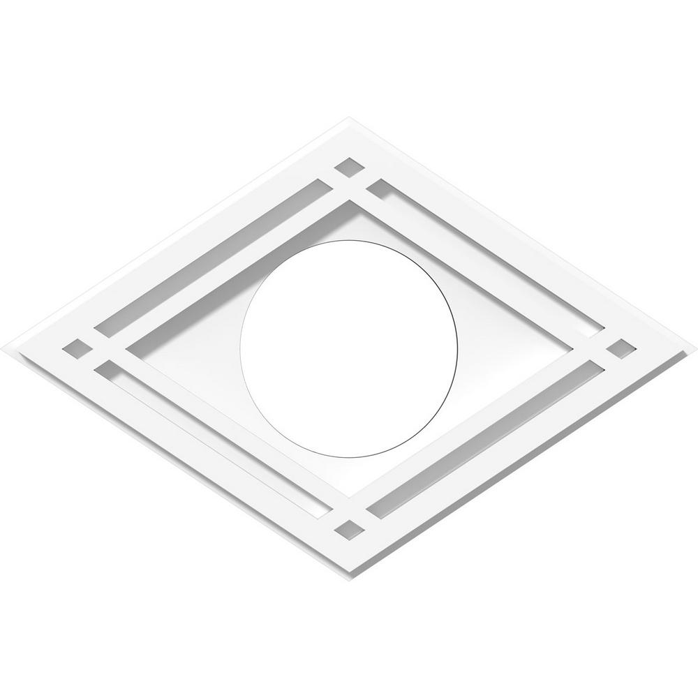 Ekena Millwork 16 In X 10 62 In X 1 In Diamond Architectural Grade Pvc Contemporary Ceiling Medallion