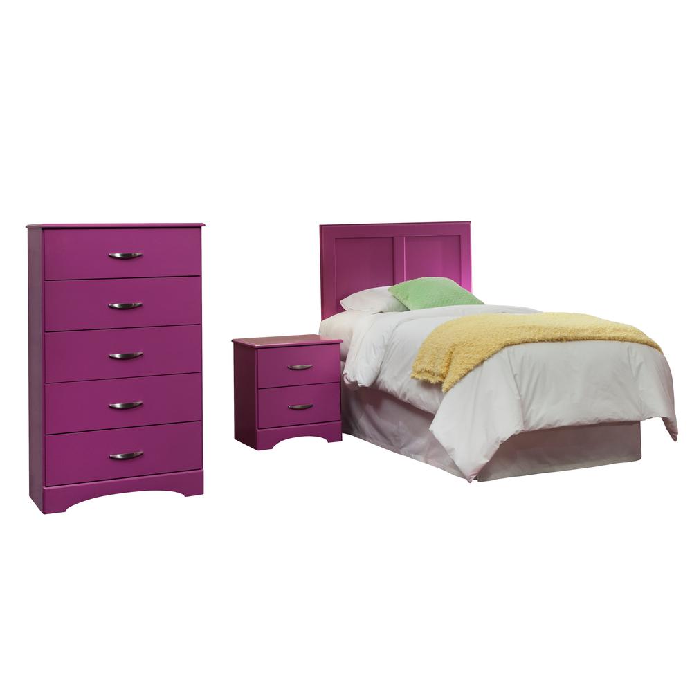 American Furniture Classics 3 Piece Raspberry Twin Collection
