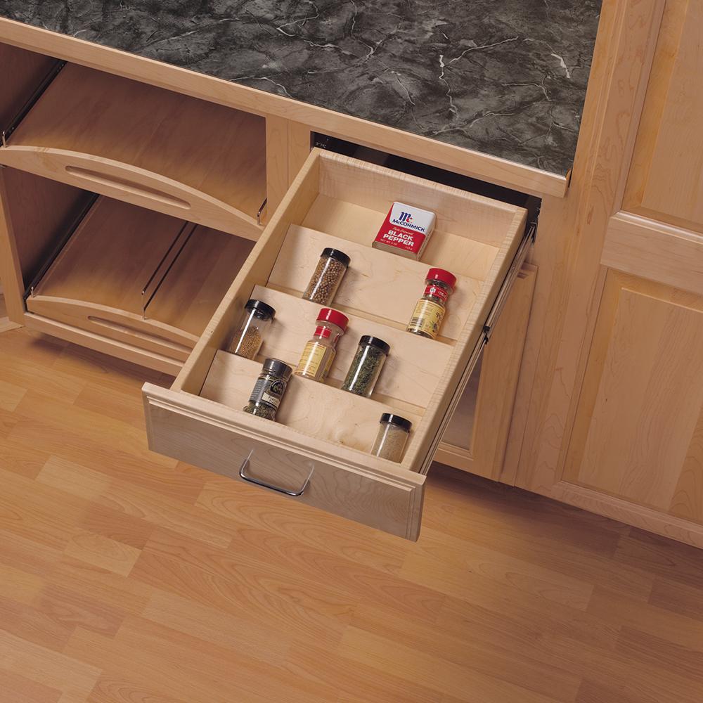 Knape Vogt 1 81 In X 10 125 In X 19 5 In Wood Spice Drawer