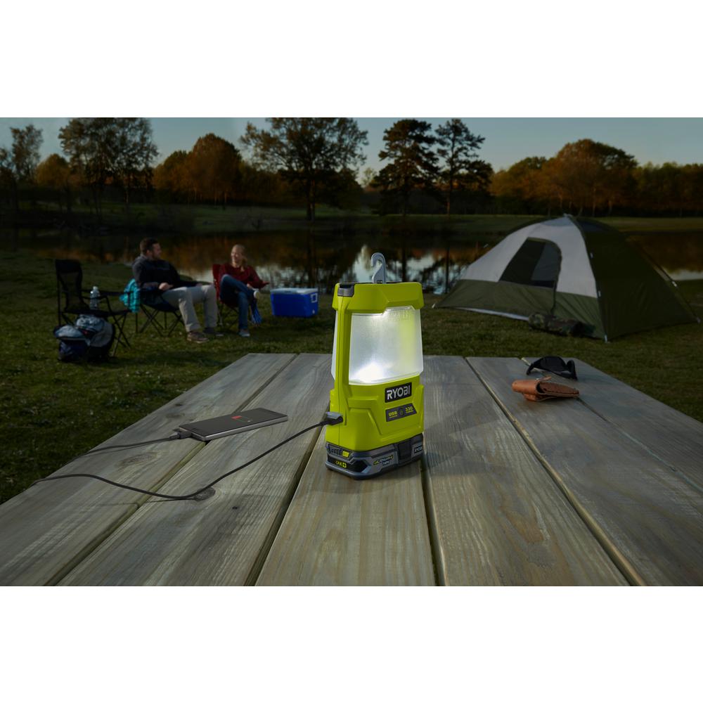 Ryobi Cordless Lantern Lamp 330 Lumen LED Light 18V One+ LiIon