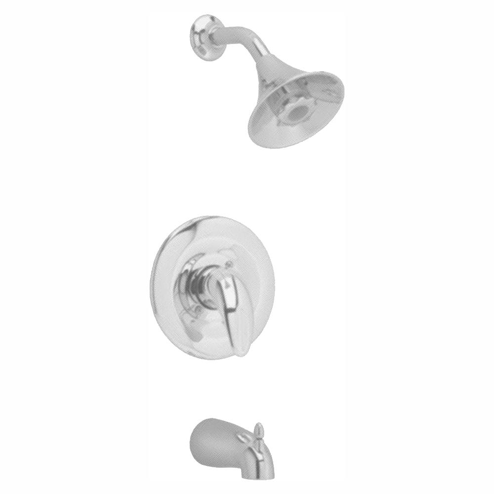 Satin Nickel Flange and Arm American Standard T038501.295 Tropic Shower Only Trim Kit with Showerhead